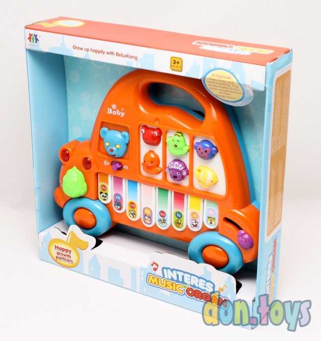 Пианино "Машинка", свет, звук, голоса животных 8806-2, фото 3