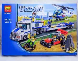 Конструктор Bela 10422 (аналог Lego City 60049) "Перевозчик вертолёта", 410 дет