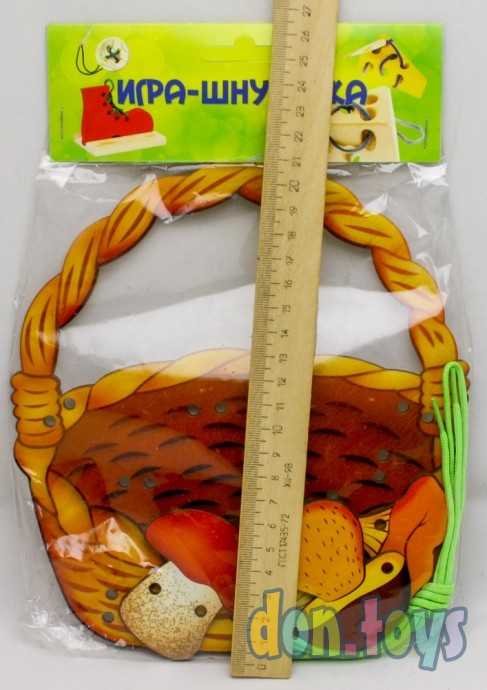 ​Деревянная шнуровка: Корзина с грибами, арт. 7930, фото 2