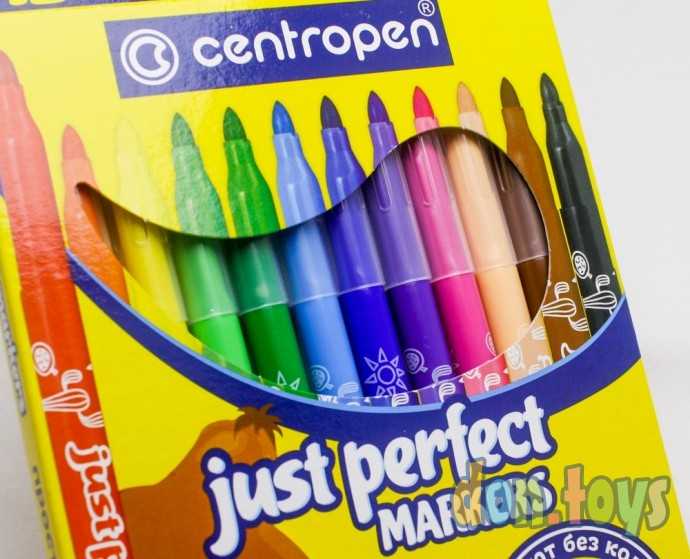 ​Фломастеры 12 цветов Centropen 2510 Perfect, 3.9 мм невысыхаемые, арт. 2468410, фото 3