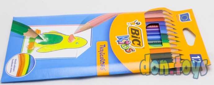 ​Карандаши 12 цветов BIC Kids Tropicolors, детские, шестигранные, ударопрочные, арт. 1314701, фото 4