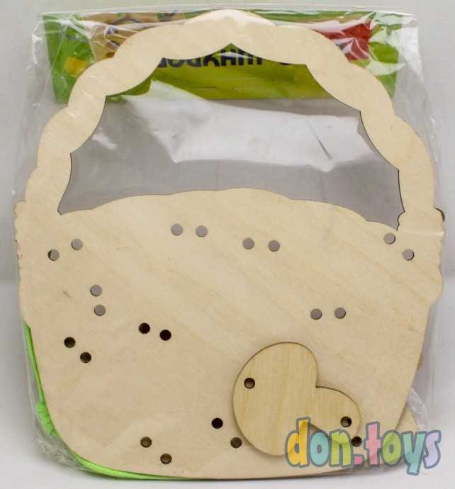 ​Деревянная шнуровка: Корзина с грибами, арт. 7930, фото 3