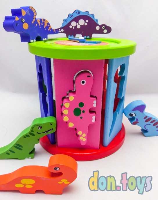 ​Деревянный сортер с часами Динозавры, фото 6