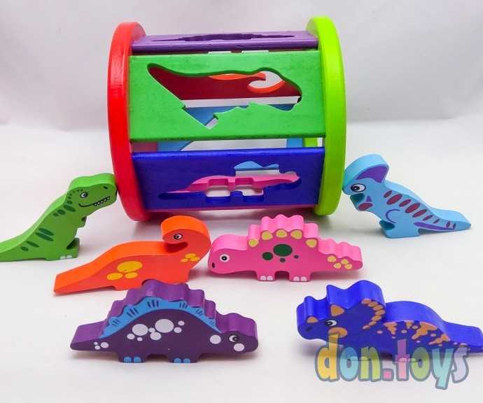 ​Деревянный сортер с часами Динозавры, фото 2