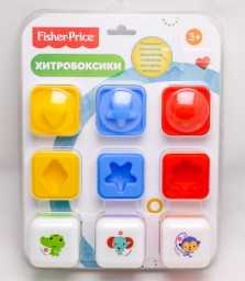 ​Сортер Хитробоксики Fisher-Price, (Нордпласт), 12 деталей, арт. 19790