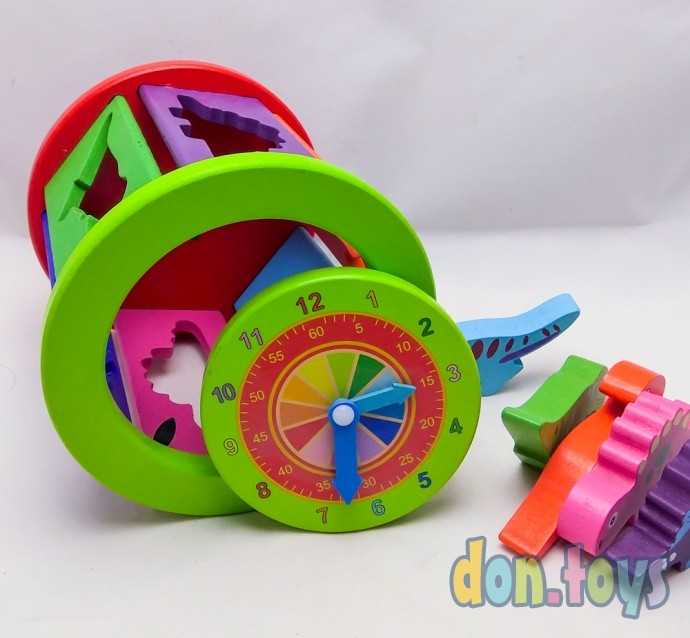 ​Деревянный сортер с часами Динозавры, фото 7