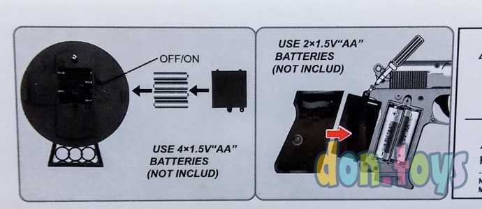 Тир Пистолет с лазер.мишенью Свет, Звук, арт. 933-H15A, фото 5